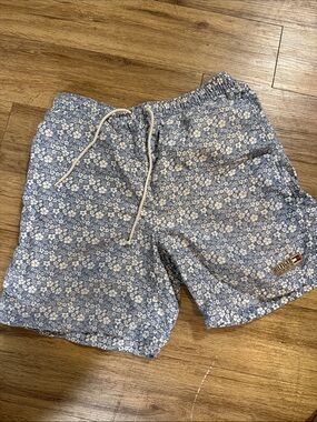 Tommy Hilfiger Light Blue Floral Print Swim Trunks - Men